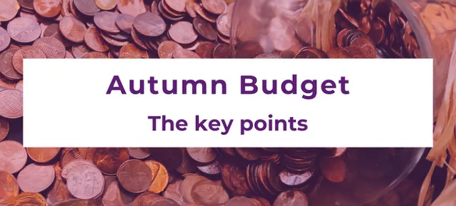 Autumn Budget - The Key Points design header banner